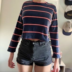 topshop striped long sleeve tee shirt 🌟